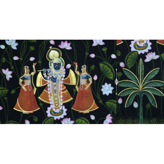 Pichwai Painting ~ Kamal Talai Srinath ji ~ { 3 X 5 Feet}